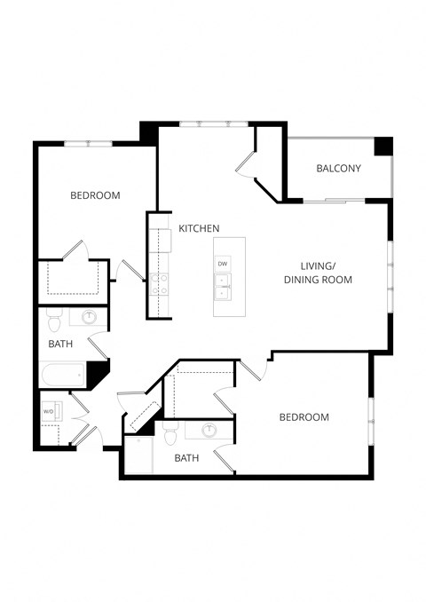 a floor plan of a house with an open floor plan